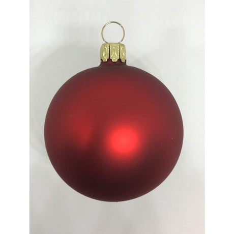 Julekugler mat røde 6 cm 5-pak