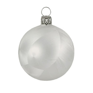 Julekugler i glas hvide 7 cm 4-pak