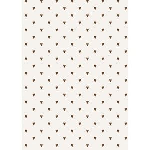 Julegavepapir med brune hjerter