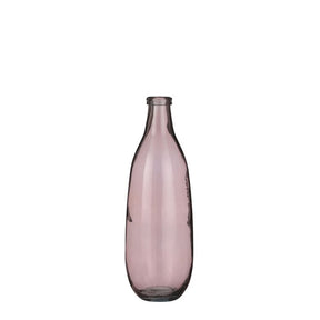 Lyserød glasvase 40 cm høj i genanvendt glas
