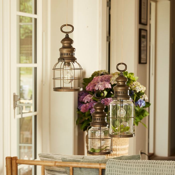 Lanterne med pære 40 cm høj