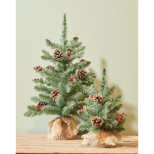 Creston Juletræ med frosne bær og kogler 45 cm højt