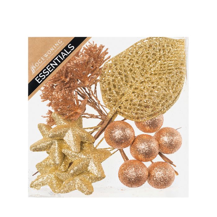 Dekorationsmix kobber og guld