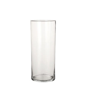Cylinder glasvase 48 cm høj 19 cm i dia