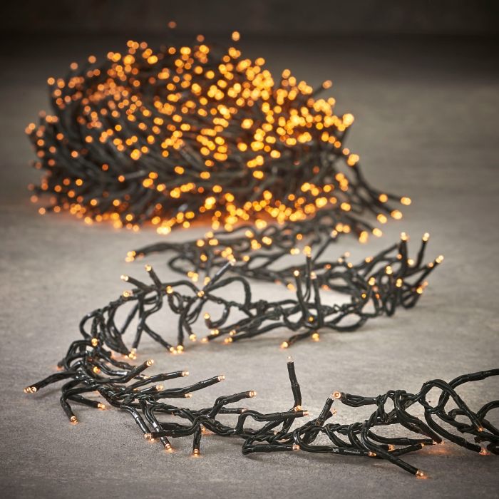 Lyskæde Klyngelys 2000 LED varm hvid 23 m