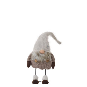 Gnom brun og hvid 45 cm høj