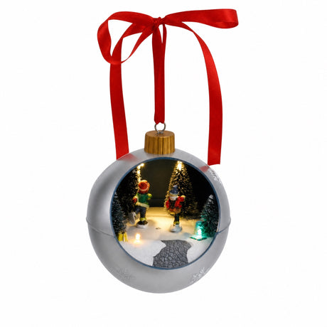 Julekugler med vinterlandskab