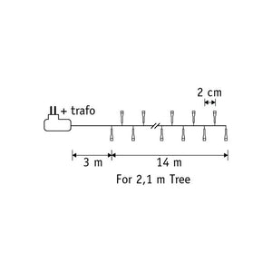 Lyskæde Snake light 700 LED klassisk hvid 14 m