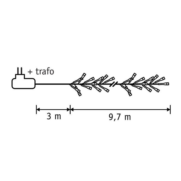 Lyskæde Klyngelys 1512 LED varm hvid 9