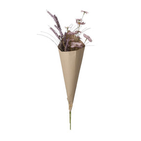 Blomsterbuket i tørret look - lys lilla