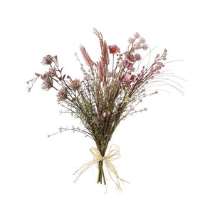 Blomsterbuket i tørret look - rosa