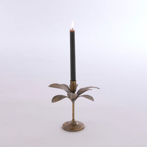 Lysestage guldfarvede blade