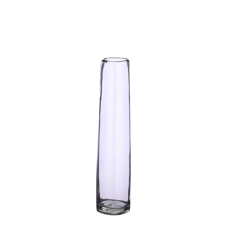 Vase i lysegråt glas single flower vase