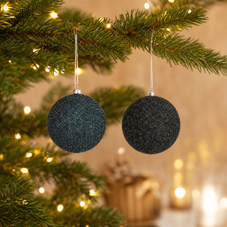 Glitrende julekugle i plast