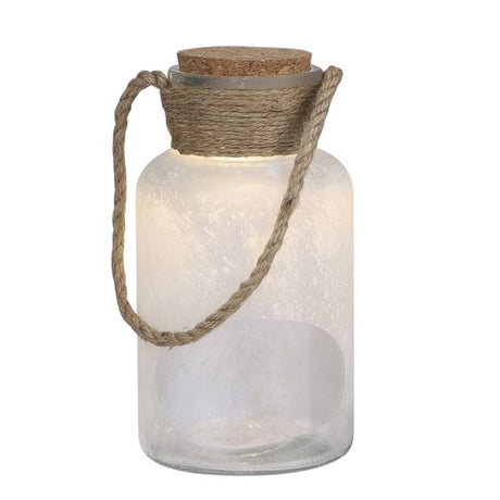 Hvidmatteret flaske med LED-lys