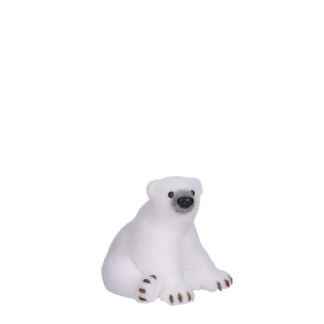 Isbjørn i hvid 18 cm høj