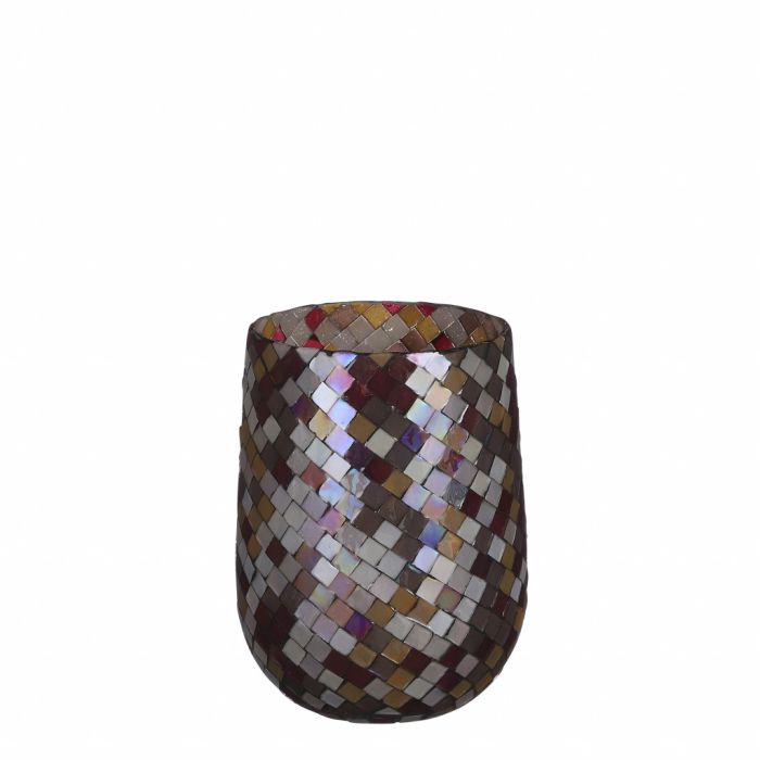 Nolan stor fyrfadsstage med glasmosaik