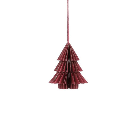 Juletræ i papir rødt