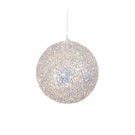 Glitterkugler i flamingo 15 cm i dia