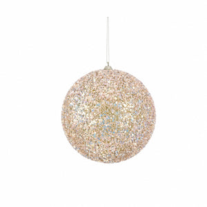 Glitterkugler i flamingo 15 cm i dia