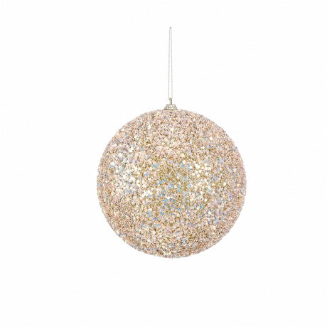 Glitterkugler i flamingo 15 cm i dia