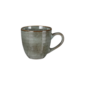 Tabo grønt stentøjskrus med hank