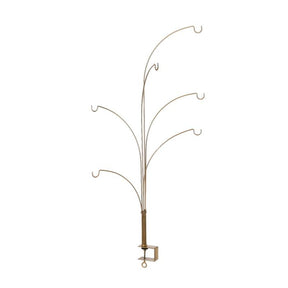 Dekorationstræ med bordklemme guldfarvet 117 cm højt 