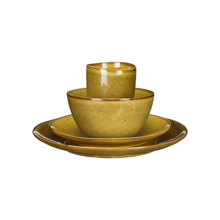 Tabo servicesæt til 4 personer i okker