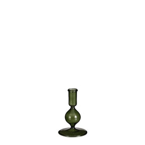 Trent glaslysestage mørkegrøn