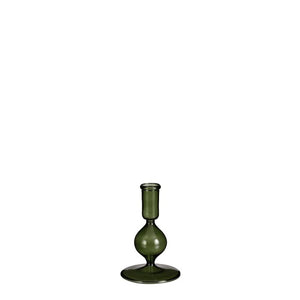 Trent glaslysestage mørkegrøn