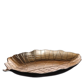 Dekorationsfad Blad 39 cm langt guldfarvet