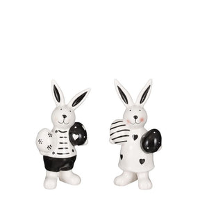 Påskehare sort og hvid
