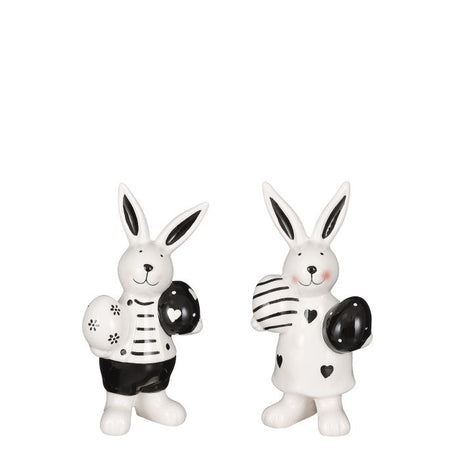 Påskehare sort og hvid
