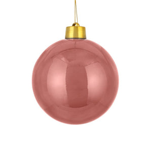 Stor julekugle lyserød diameter 20 cm 