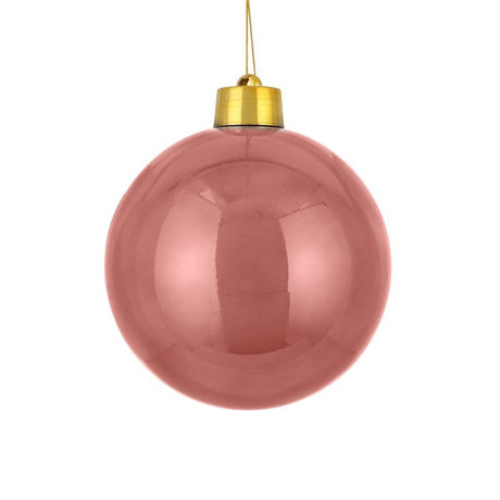 Stor julekugle lyserød diameter 20 cm 