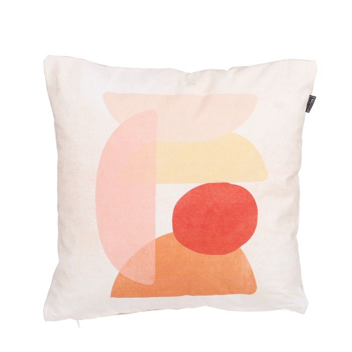 Menton pude lyserød med mønster 45 cm x 45 cm