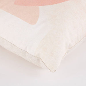 Menton pude lyserød med mønster 45 cm x 45 cm