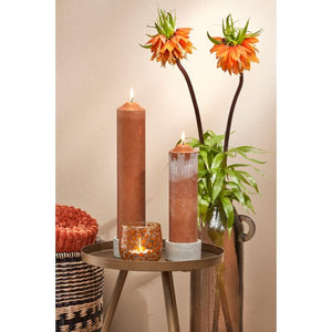 Lysestage til bloklys lysegrå