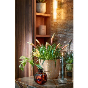 Lysestage til bloklys lysegrå