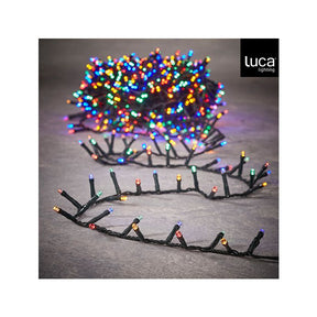 Lyskæde med 1000 farvede LED lys 20 m lang