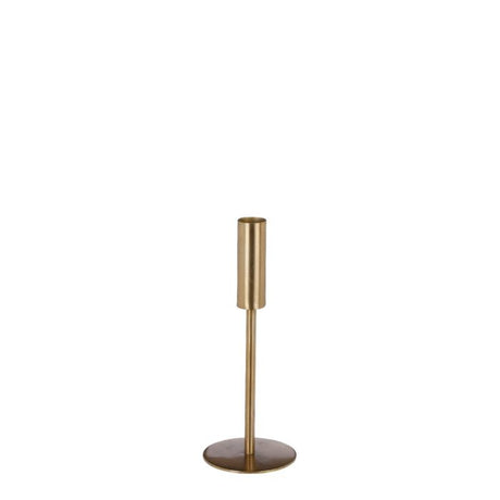 Andes lysestage 22 cm høj guldfarvet