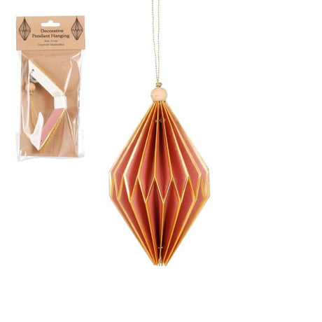 Håndlavet Diamant lyserød 15 cm høj