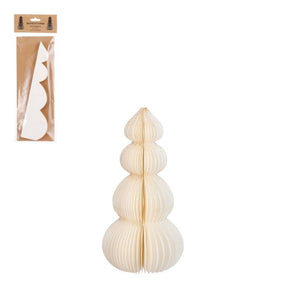 Håndlavet Juletræ creme 29 cm højt