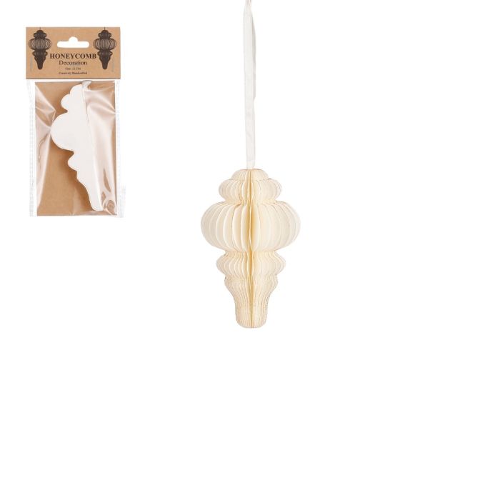 Håndlavet Istap creme 12 cm høj