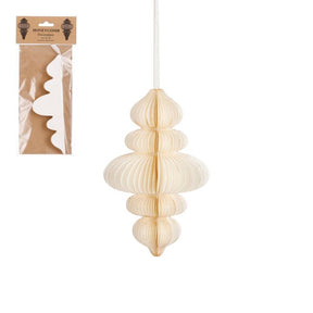 Papirpynt istap 20 cm lang creme