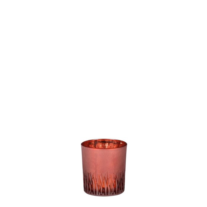 Amada fyrfadsstage orange 8 cm høj 