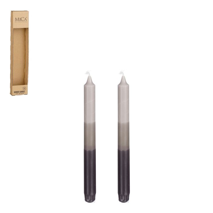 Trefarvede lys 2-pak grå