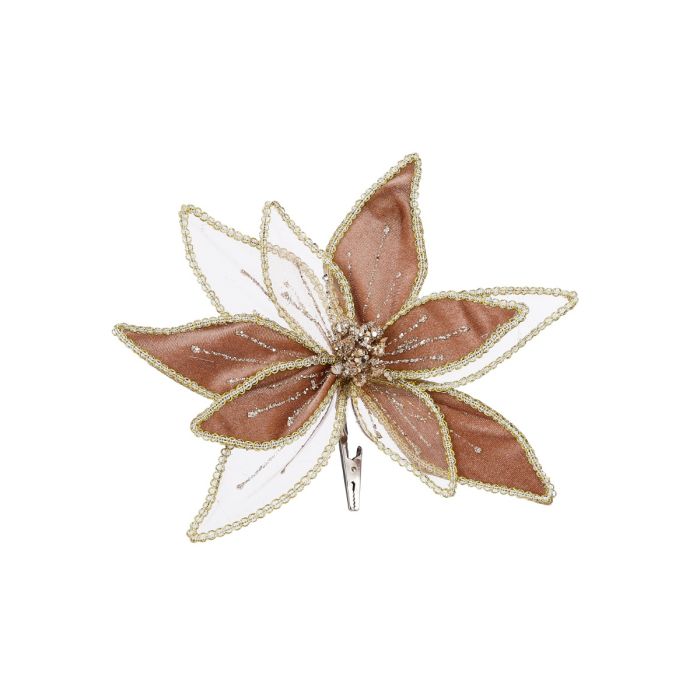 Julestjerne med klips brun