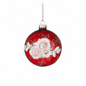 Julekugler med blomstermotiver