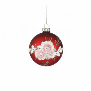 Julekugler med blomstermotiver